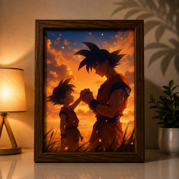 Goku and his son Gohan